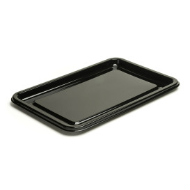 Plastikplatte rechteckig Schwarz 35x24cm (10 Stück)