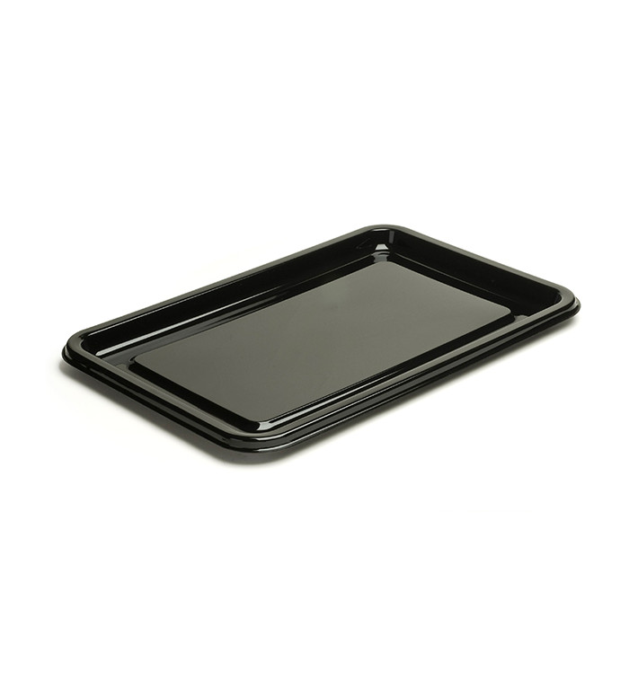 Plastiktablett rechteckig Schwarz 46x30cm (10 Stück) Plastiktablett rechteckig Schwarz 46x30cm (10 Stück)