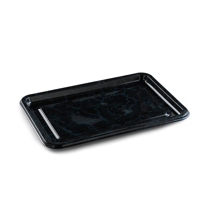 Plastiktablett rechteckig Schwarz 55x37cm (50 Stück) Plastiktablett rechteckig Schwarz 55x37cm (50 Stück)