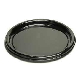 Plastikteller rund schwarz 23cm (25 Stück)