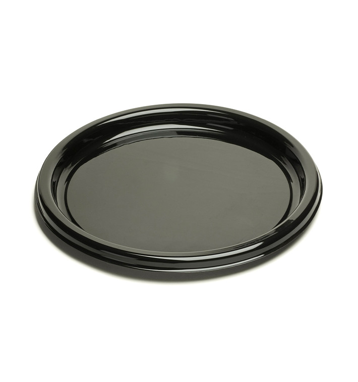 Plastikteller rund schwarz 23cm (250 Stück) Plastikteller rund schwarz 23cm (250 Stück)