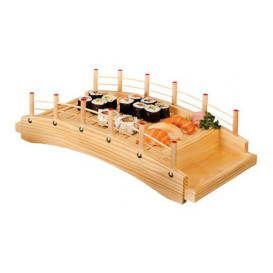 Tablett aus Holz "Brücke" 43x21,5x12,5cm (1 Stück)