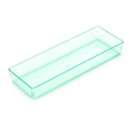 Serviertablett Plastik "Water Green" 13,1x4,6 cm(12 Stück)