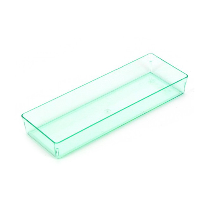 Serviertablett Plastik "Water Green" 13,1x4,6 cm(12 Stück) Serviertablett Plastik "Water Green" 13,1x4,6 cm(12 Stück)