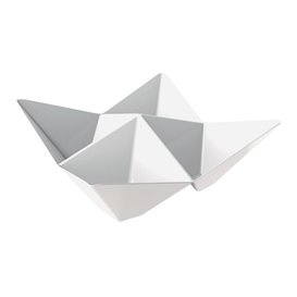 Plastikschüssel "Origami" PS weiß 103x103mm (500 Stück)