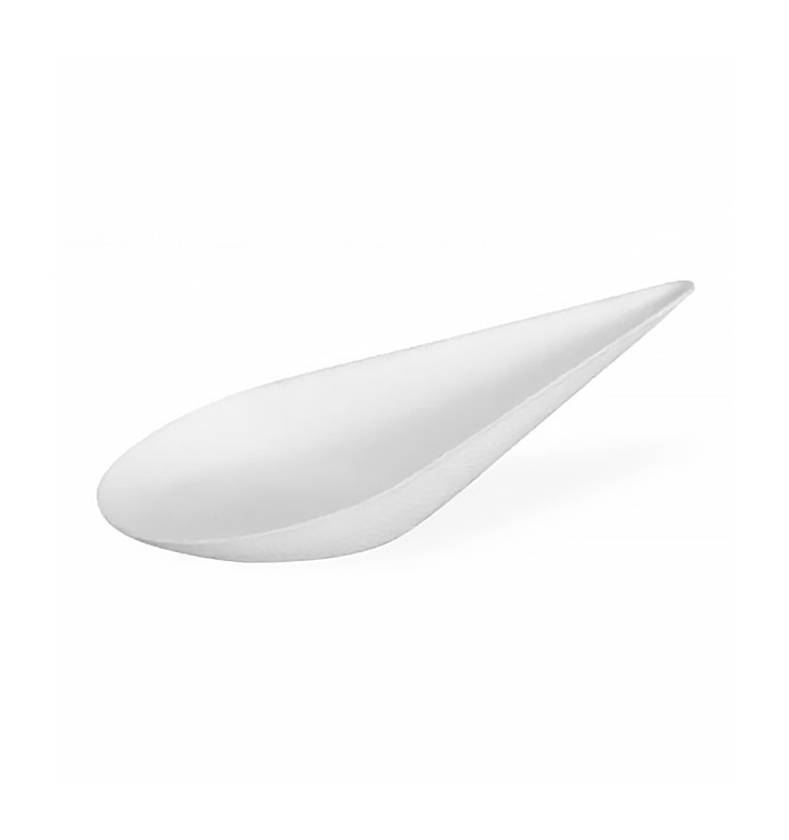 Häppchenlöffel aus Zuckerrohr weiß 100x52mm (30 Stück) Häppchenlöffel aus Zuckerrohr weiß 100x52mm (30 Stück)