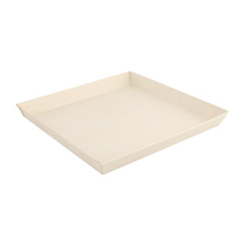 Teller aus Holz 23x23x2,5cm 1250ml (25 Stück)