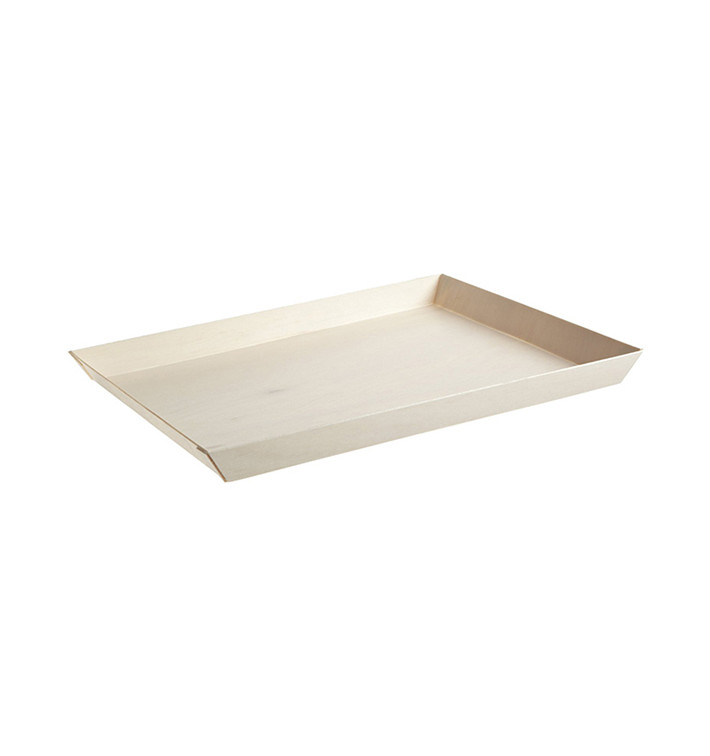 Teller aus Holz 38x27,4x3cm 2400ml (100 Stück) Teller aus Holz 38x27,4x3cm 2400ml (100 Stück)