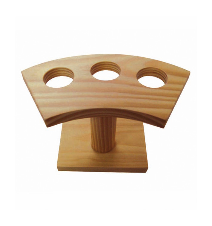 Halterung aus Bambus für 3 Spitztüte (1 Stück) Halterung aus Bambus für 3 Spitztüte (1 Stück)