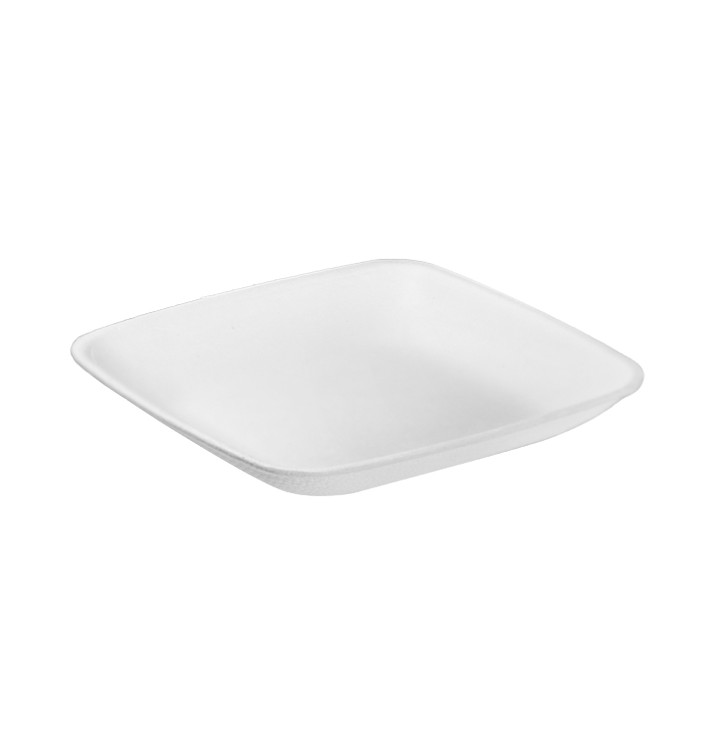 Mini Teller Zuckerrohr Weiß 6,5x6,5cm (1200 Stück) Mini Teller Zuckerrohr Weiß 6,5x6,5cm (1200 Stück)
