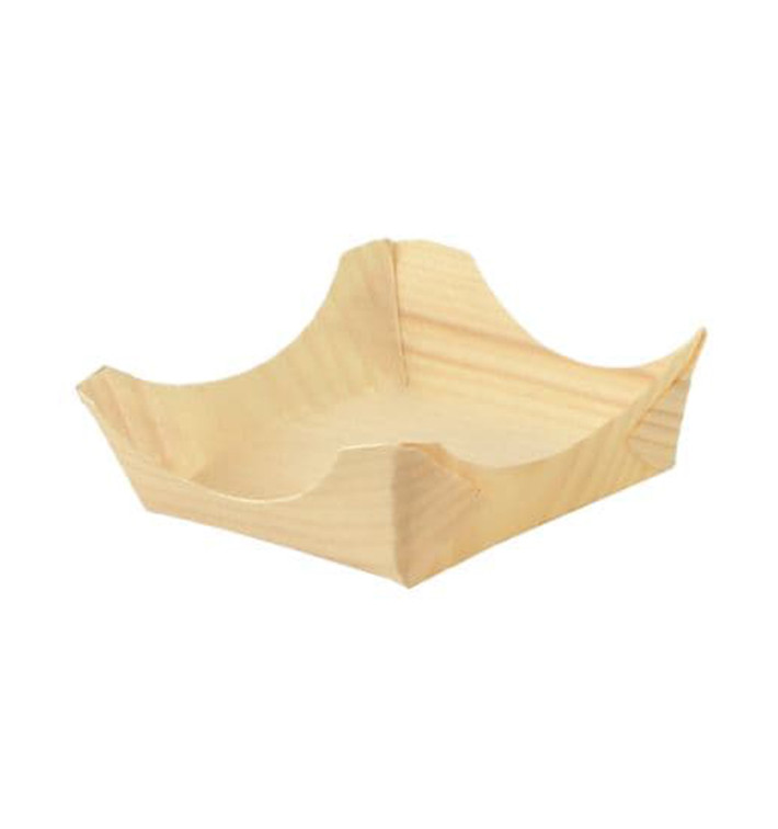 Schiffchen aus Kiefernholz 75x75x30mm (100 Stück) Schiffchen aus Kiefernholz 75x75x30mm (100 Stück)