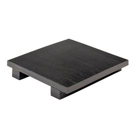 Bambusschale Schwarz 15x15x2,5cm (40 Stück)