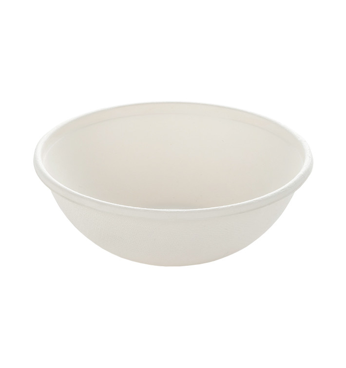 Mini Schüssel Zuckerrohr Rund Weiß 200ml (500 Stück) Mini Schüssel Zuckerrohr Rund Weiß 200ml (500 Stück)