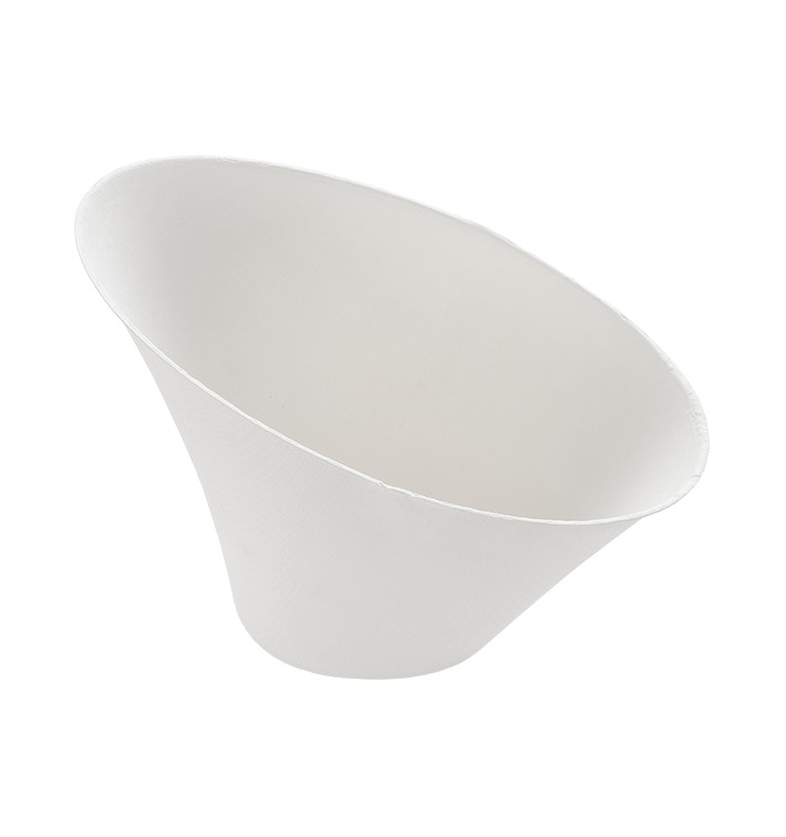 Mini Schüssel Zuckerrohr Oval Weiß 300ml (50 Stück) Mini Schüssel Zuckerrohr Oval Weiß 300ml (50 Stück)