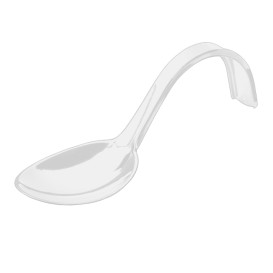 Häppchen-Löffel Flach mit Griff weiß 130mm (50 Stück)