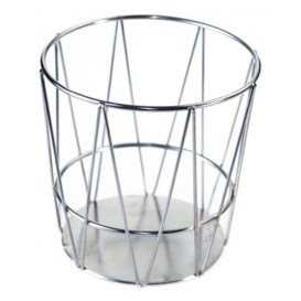 StahlKorb Rund Silber Ø115x115mm (1 Stück)