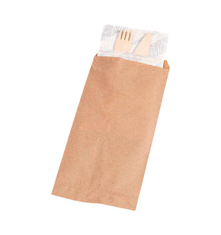 PapierBesteckumschlag Kraft 11x24cm (125 Stück) PapierBesteckumschlag Kraft 11x24cm (125 Stück)