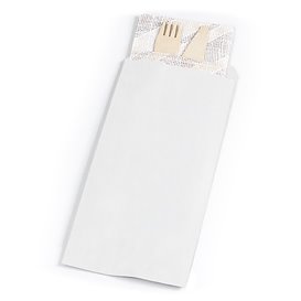 PapierBesteckumschlag Weiß 9x24cm (125 Stück)