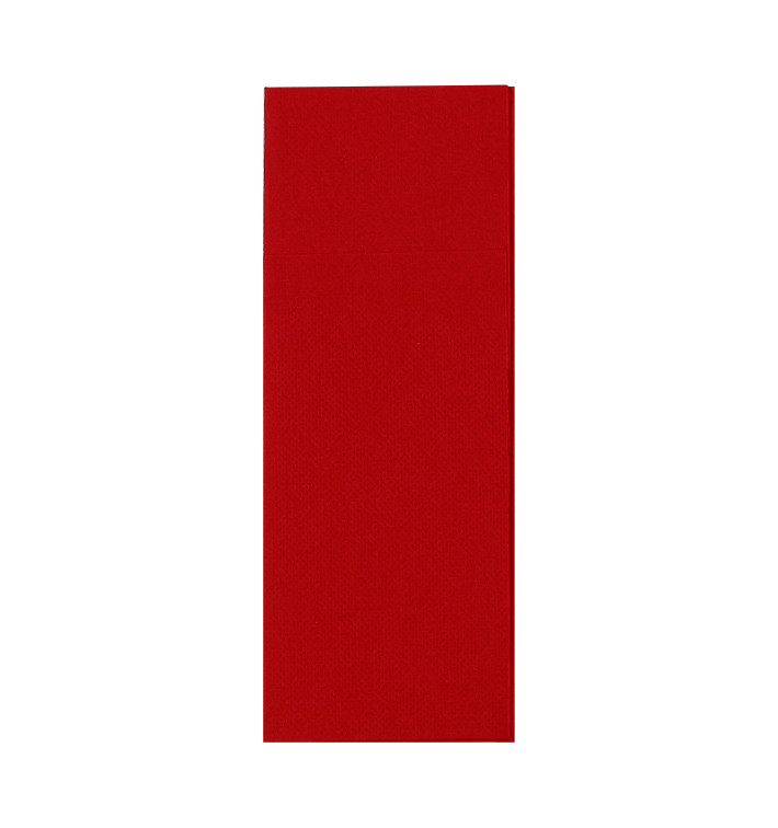 Bestecktaschen Rot 32x40cm 2-lagig (1200 Stück) Bestecktaschen Rot 32x40cm 2-lagig (1200 Stück)