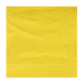 Papierservietten Gelb 2L 25x25cm (200 Stück)