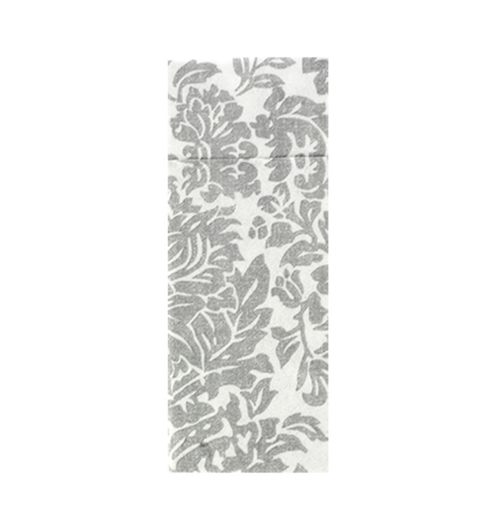 Bestecktaschen Airlaid "Versalles" Grau 32x40cm 55g/m² (40 Stück) Bestecktaschen Airlaid "Versalles" Grau 32x40cm 55g/m² (40 Stück)