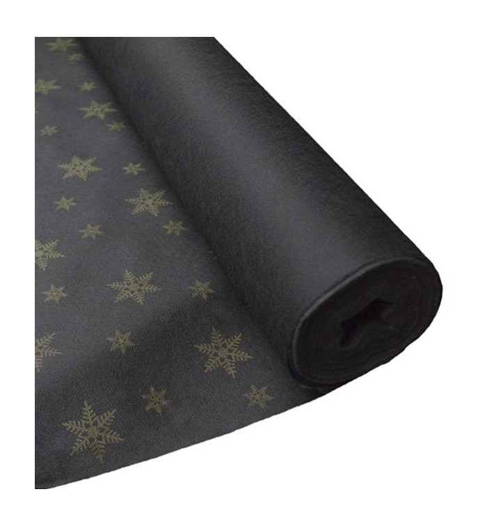 Tischläufer Novotex Schwarz "Sterne" Gold 1,2x50m 50g (1 Stück) Tischläufer Novotex Schwarz "Sterne" Gold 1,2x50m 50g (1 Stück)