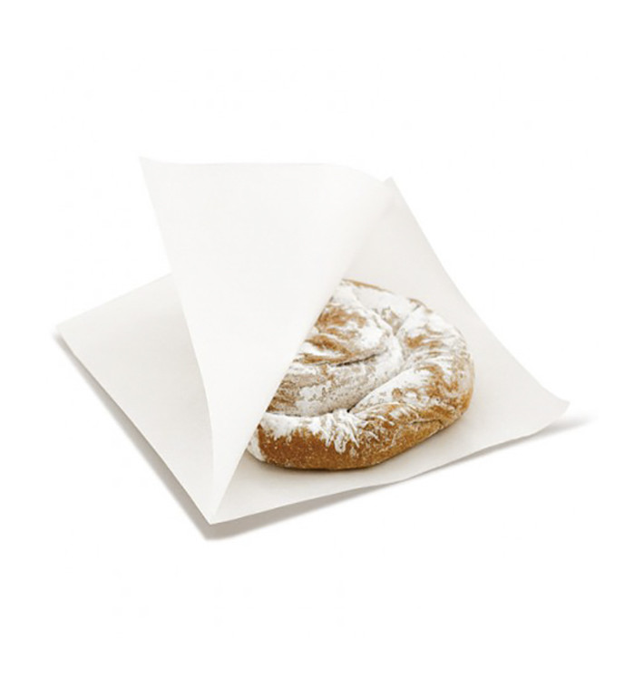 Burgerpapier fettdicht offen 2S Weiß 15x16cm (250 Stück) Burgerpapier fettdicht offen 2S Weiß 15x16cm (250 Stück)
