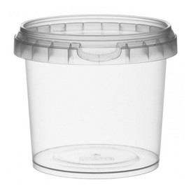 Verpackungsbecher aus Plastik mit Deckel 365ml Ø9,5 (24 Einh.)
