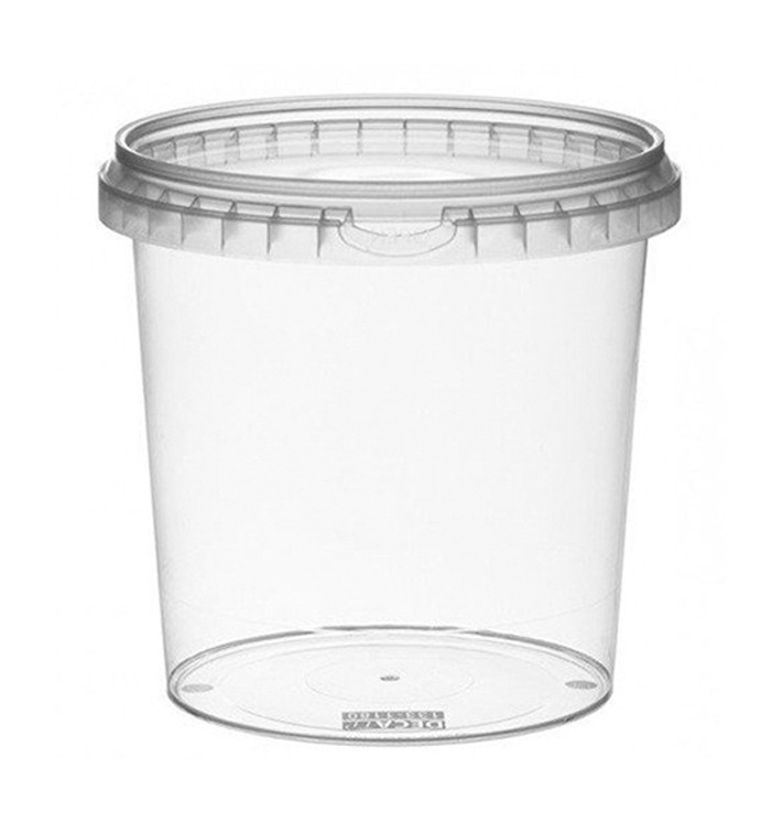 Verpackungsbecher aus Plastik mit Deckel 1180ml Ø13,3 (180 Einh.) Verpackungsbecher aus Plastik mit Deckel 1180ml Ø13,3 (180 Einh.)