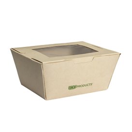  SnackBox Amerikanische "Doggy Bag" Kraft 12,5x25x7,5cm (250 Stück)