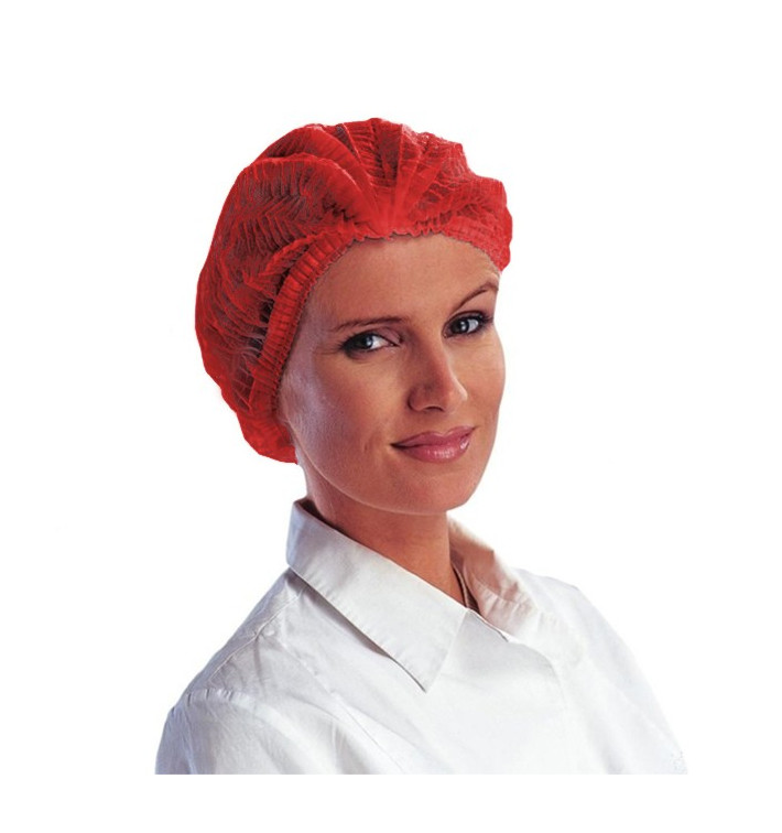 Standardhaube aus Polypropylen Rot 2 elastichen Ø53cm (1.000 Stück) Standardhaube aus Polypropylen Rot 2 elastichen Ø53cm (1.000 Stück)