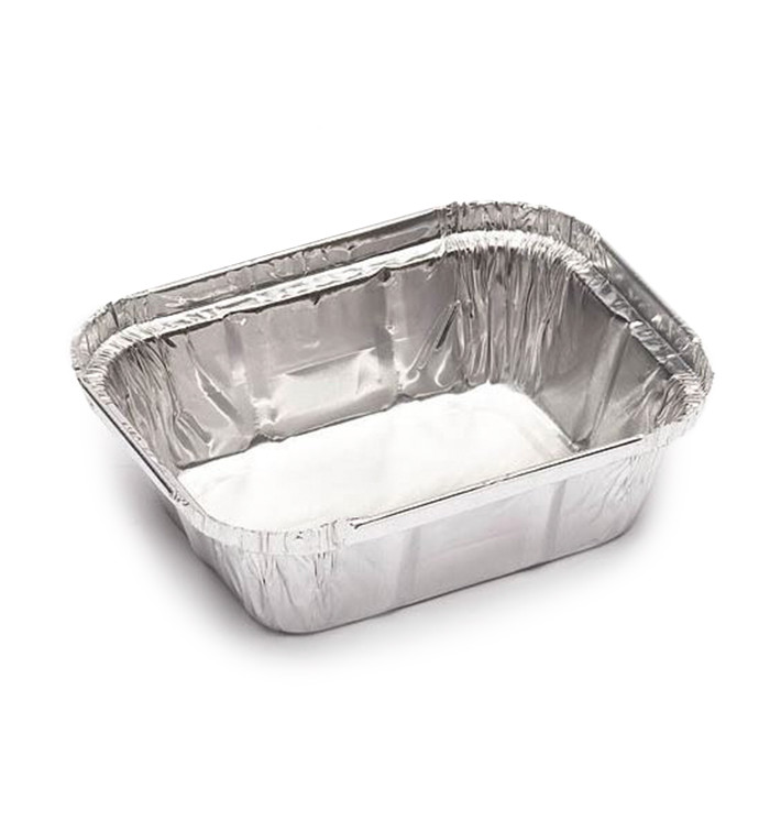 Aluschalen Rechteckig 250ml 128x100x32mm (2000 Stück) Aluschalen Rechteckig 250ml 128x100x32mm (2000 Stück)
