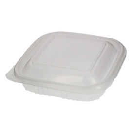 Dose mit Klappdeckel Transparent Quadratisch PP 250ml (100 Stück)