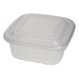 Dose mit Klappdeckel Transparent Quadratisch PP 500ml (600 Stück)