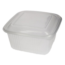 Dose mit Klappdeckel Transparent Quadratisch PP 750ml (600 Stück)