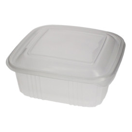 Dose mit Klappdeckel Transparent Quadratisch PP 1000ml (500 Stück)