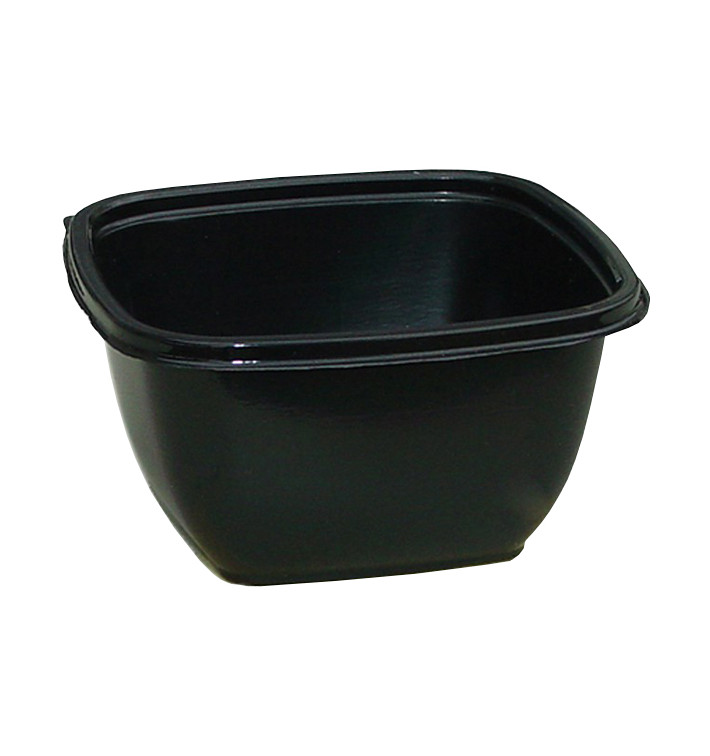 Plastikschale Viereckig Schwarz PET 500ml 125x125x70mm (50 Stück) Plastikschale Viereckig Schwarz PET 500ml 125x125x70mm (50 Stück)