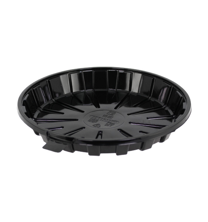 Plastikbehälter für Kuchen APET Schwarz Ø16cm (35 Stück) Plastikbehälter für Kuchen APET Schwarz Ø16cm (35 Stück)