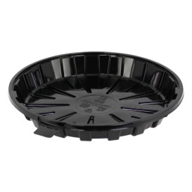 Plastikbehälter für Kuchen APET Schwarz Ø16cm (210 Stück)