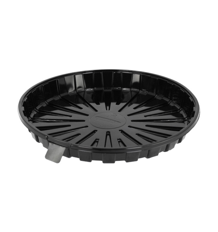 Plastikbehälter für Kuchen APET Schwarz Ø24cm (160 Stück) Plastikbehälter für Kuchen APET Schwarz Ø24cm (160 Stück)
