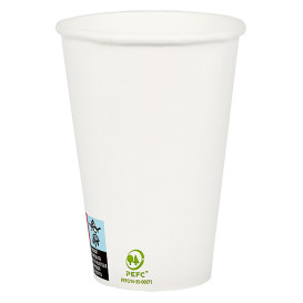 Karton Kaffeebecher to go weiß 12Oz/385ml Ø9,0cm (1.000 Stück)