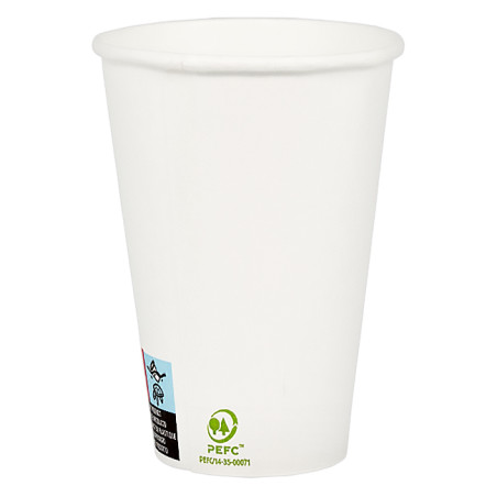 Karton Kaffeebecher to go weiß 12Oz/360ml Ø8,0cm (1.100 Stück)