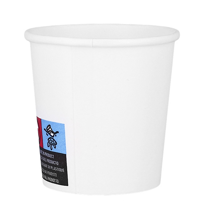 Kaffeebecher weiß ECO 4Oz/120ml Ø6,2cm (100 Stück) Kaffeebecher weiß ECO 4Oz/120ml Ø6,2cm (100 Stück)