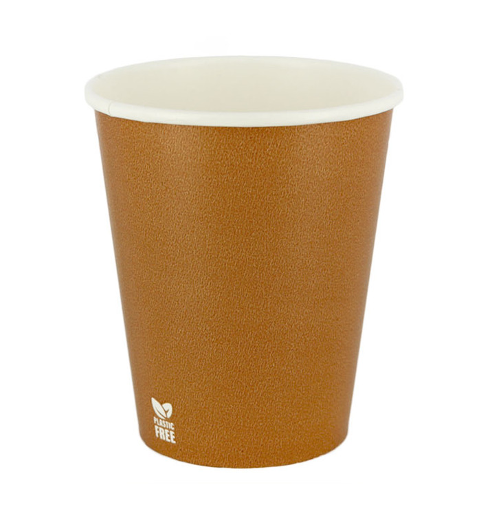 Plastikfreier Pappbecher 8 Oz/240ml "Karamell" Ø8cm (50 Stück) Plastikfreier Pappbecher 8 Oz/240ml "Karamell" Ø8cm (50 Stück)