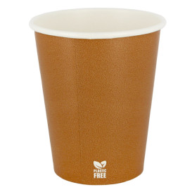Plastikfreier Pappbecher 8 Oz/240ml "Karamell" Ø8cm (50 Stück)