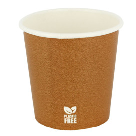 Plastikfreier Pappbecher 4Oz/120ml "Karamell" Ø6,2cm (100 Stück)