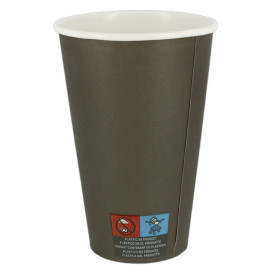 Karton Kaffeebecher to go Braun 12Oz/360ml Ø8,0cm (2.000 Stück)