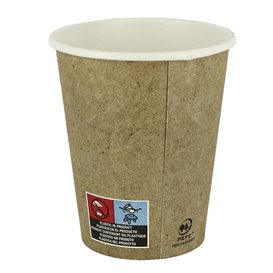 Bio Kaffeebecher To Go Kraft 9Oz/280ml Ø8,0cm (50 Stück)