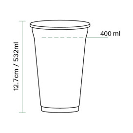 Plastikbecher PET 532ml Ø9,5cm (800 Stück)