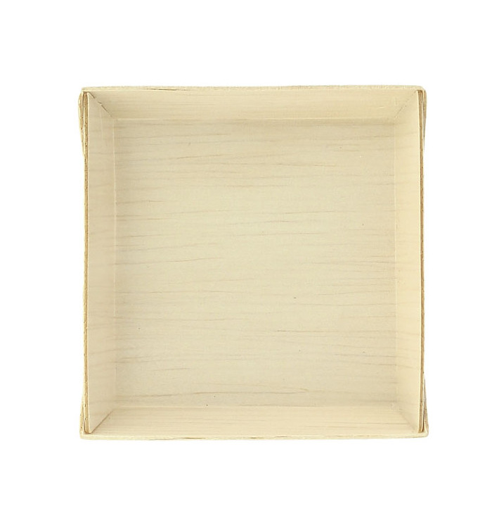 Teller aus Holz "Mini" 7x7x1,5cm (200 Stück) Teller aus Holz "Mini" 7x7x1,5cm (200 Stück)